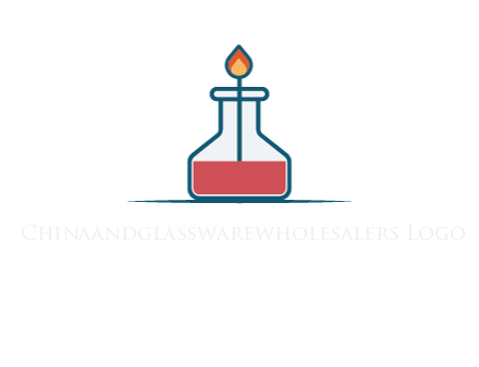 fire in flask with liquid
