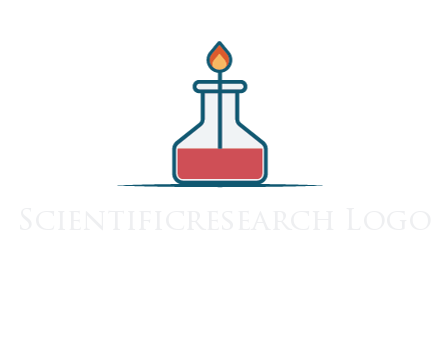 fire in flask with liquid