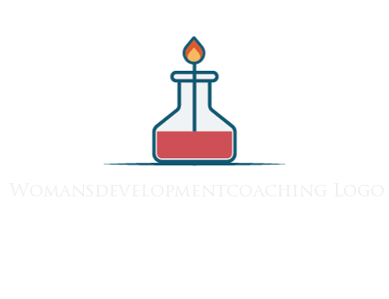 fire in flask with liquid