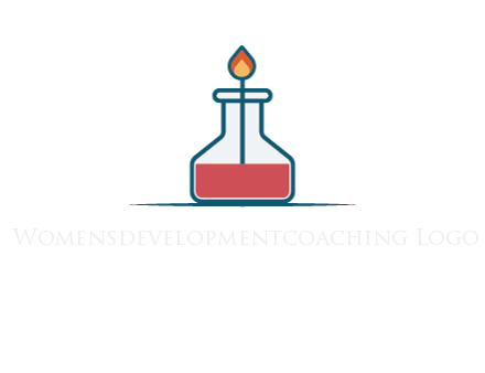 fire in flask with liquid