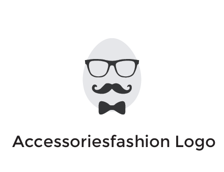 glasses with bow and moustache on egg