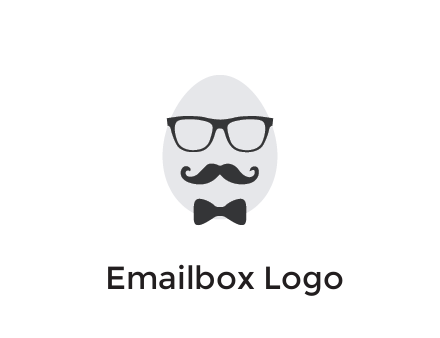 glasses with bow and moustache on egg