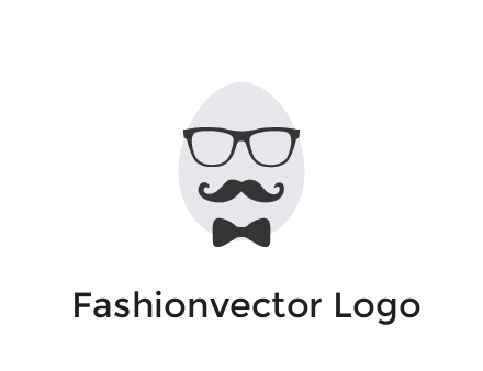 glasses with bow and moustache on egg