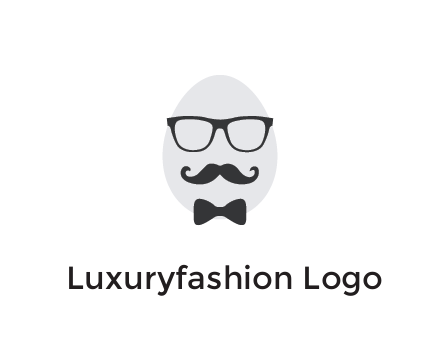 glasses with bow and moustache on egg
