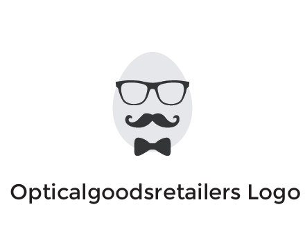glasses with bow and moustache on egg