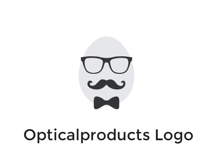 glasses with bow and moustache on egg