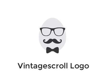 glasses with bow and moustache on egg