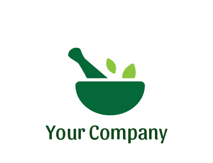 mortar with herbs
