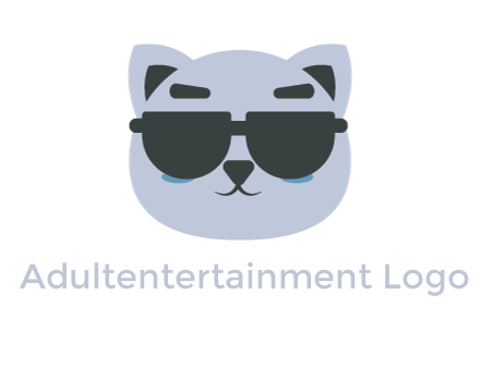 cat face wearing glasses