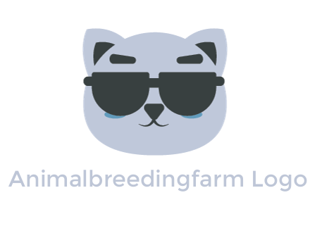 cat face wearing glasses