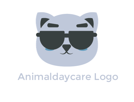 cat face wearing glasses
