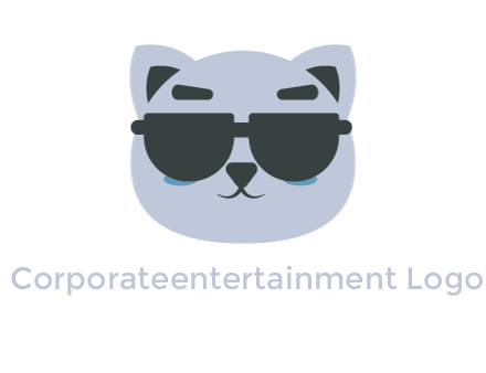 cat face wearing glasses