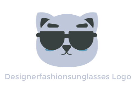 cat face wearing glasses