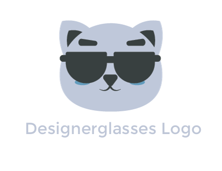 cat face wearing glasses