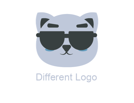 cat face wearing glasses