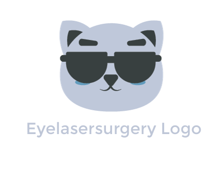 cat face wearing glasses