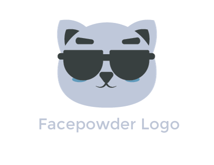 cat face wearing glasses