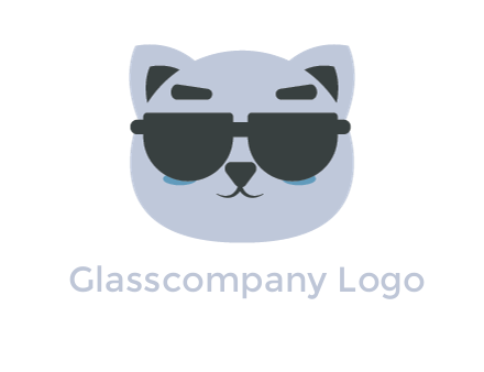 cat face wearing glasses