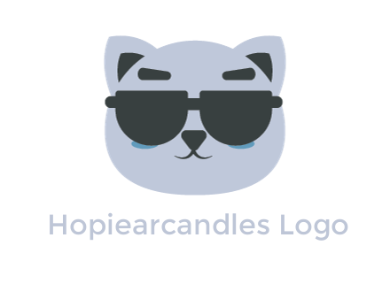 cat face wearing glasses