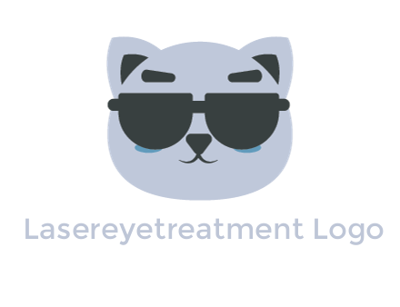 cat face wearing glasses