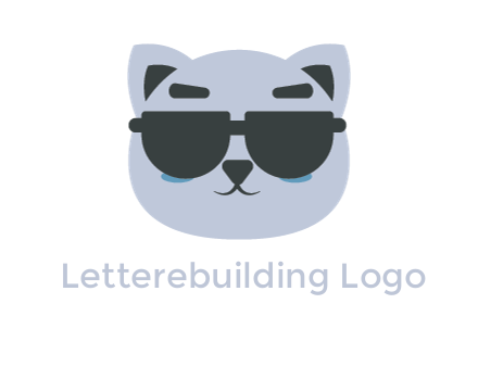 cat face wearing glasses