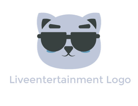 cat face wearing glasses