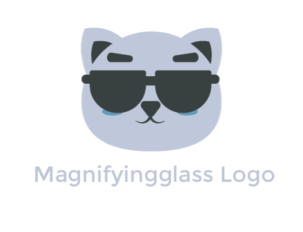 cat face wearing glasses