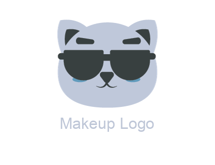 cat face wearing glasses