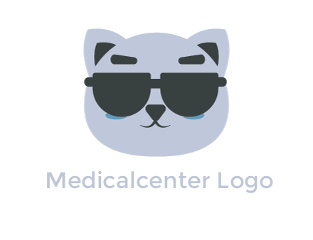 cat face wearing glasses