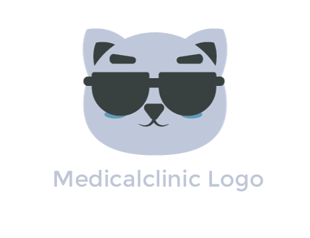 cat face wearing glasses