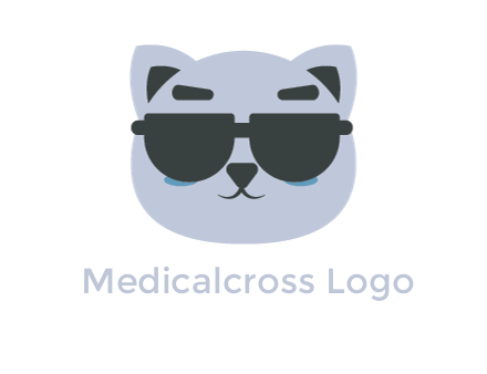 cat face wearing glasses