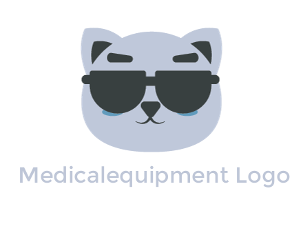 cat face wearing glasses