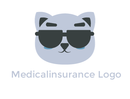 cat face wearing glasses