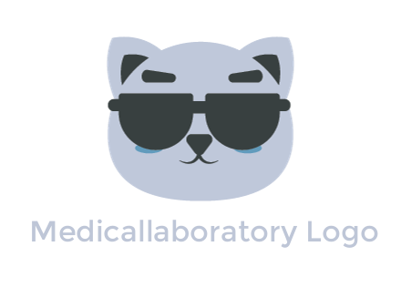 cat face wearing glasses