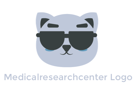 cat face wearing glasses