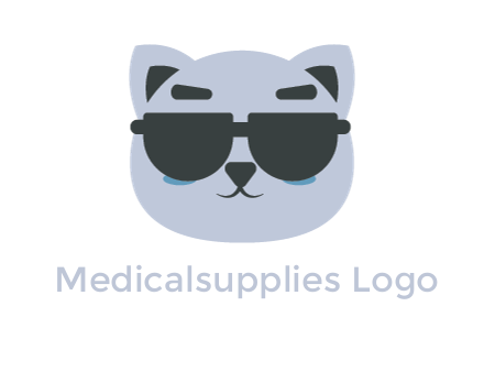 cat face wearing glasses