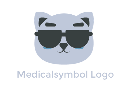 cat face wearing glasses