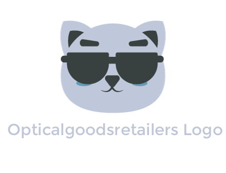 cat face wearing glasses