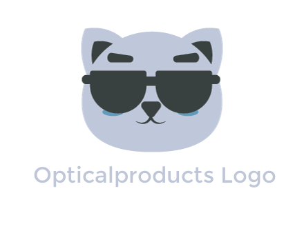 cat face wearing glasses