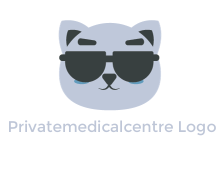 cat face wearing glasses