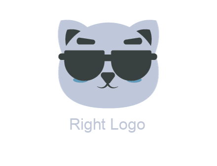 cat face wearing glasses