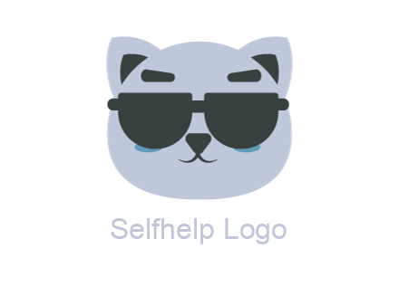 cat face wearing glasses