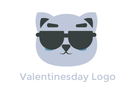 cat face wearing glasses