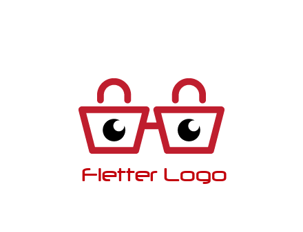 shopping bags with circles forming glasses