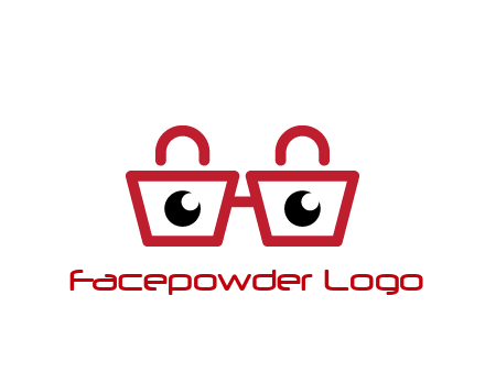 shopping bags with circles forming glasses