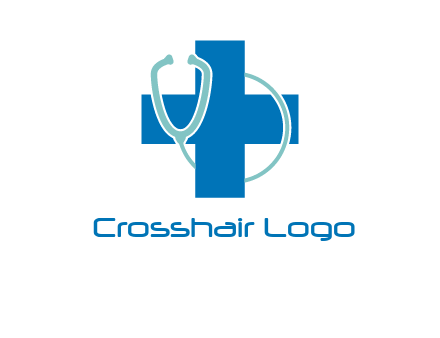 stethoscope around first aid sign