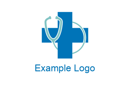 stethoscope around first aid sign
