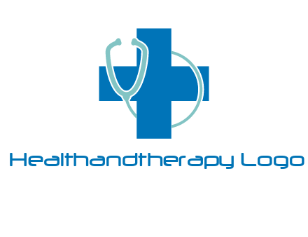 stethoscope around first aid sign