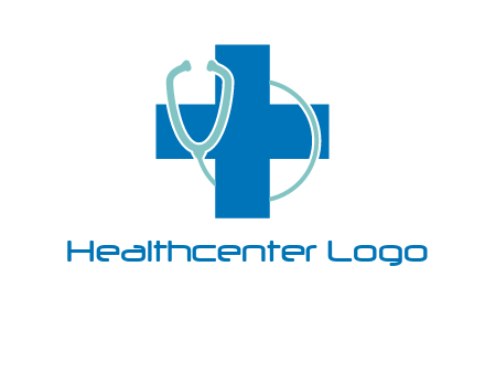 stethoscope around first aid sign