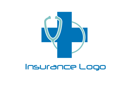 stethoscope around first aid sign
